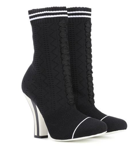 fendi stretch knit ankle boots|Fendi cowboy boots sale.